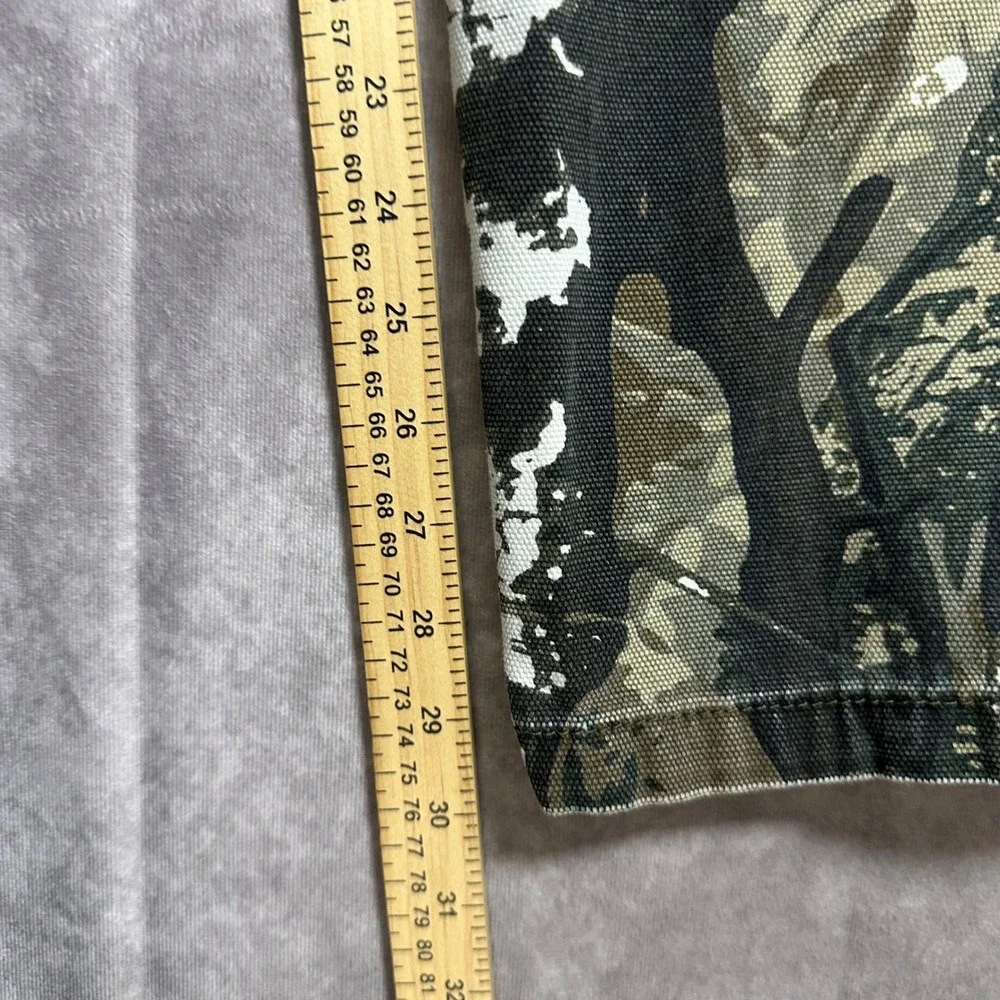 RSQ Mens Straight Leg Carpenter Pants Real Tree Camo Canvas Utility 31x32 Rugged